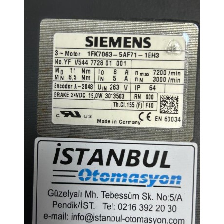 SIEMENS 1FK7063-5AF71-1EH3